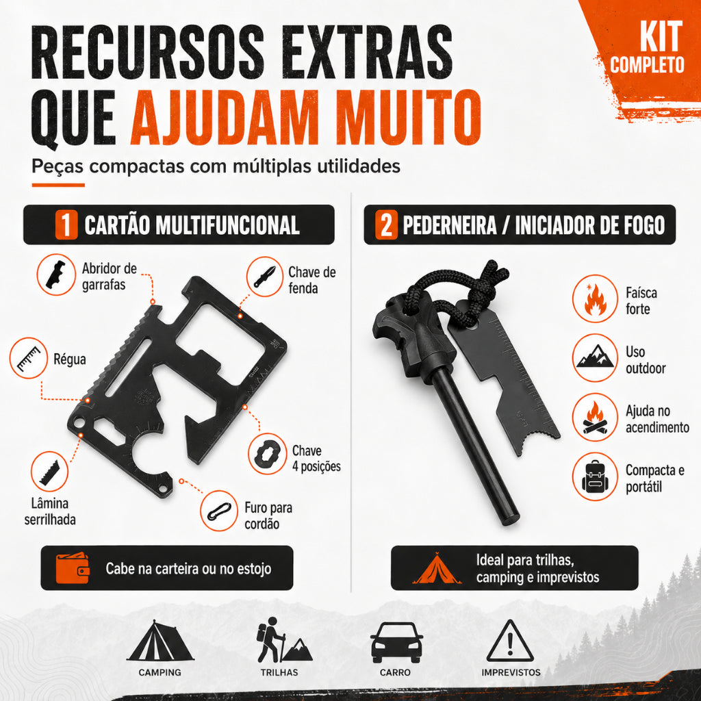 Kit Tático Militar 14 em 1