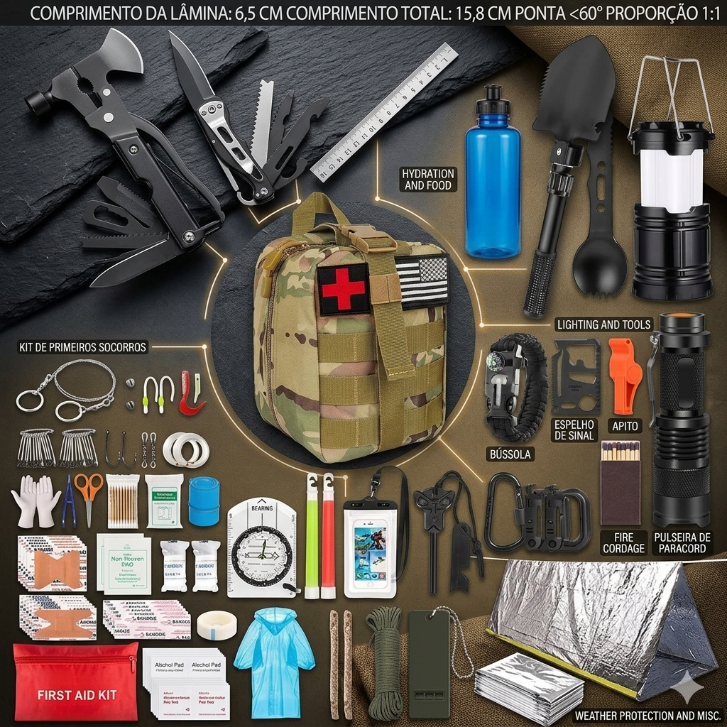 Kit Sobrevive72h com 42 ítens