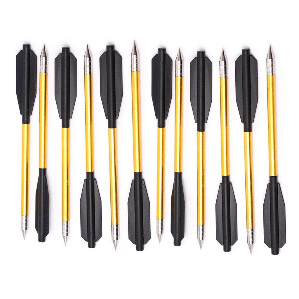 Kit 12 Setas/Flechas de Alumínio de Alta Precisão para Besta/Balestra (50 e 80 Libras)