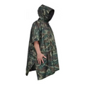 Poncho Capa de Chuva Camuflada Impermeável com Capuz Estilo Militar