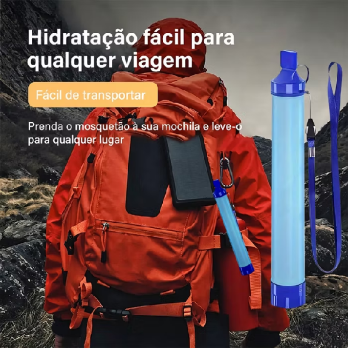 Filtro d'Água Portátil Tático Sobrevivência