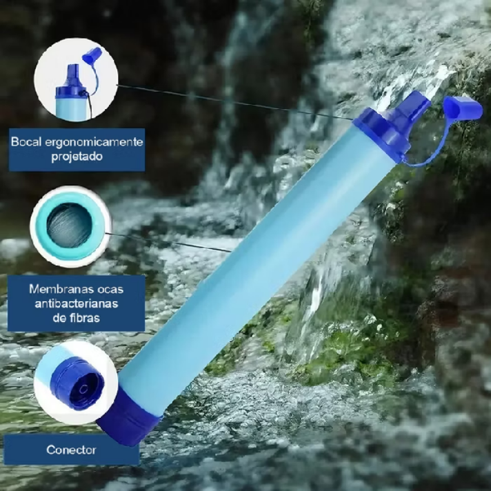 Filtro d'Água Portátil Tático Sobrevivência