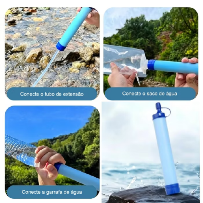 Filtro d'Água Portátil Tático Sobrevivência