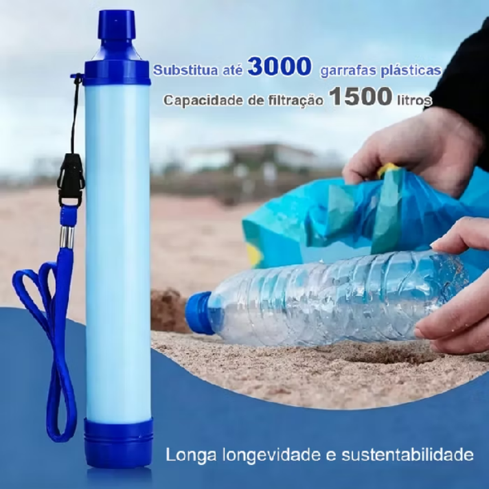 Filtro d'Água Portátil Tático Sobrevivência