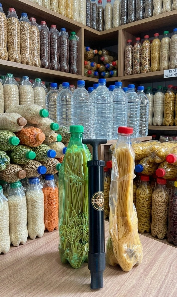 Bomba a Vácuo Manual Artesanal de alimentos P/ garrafas PET