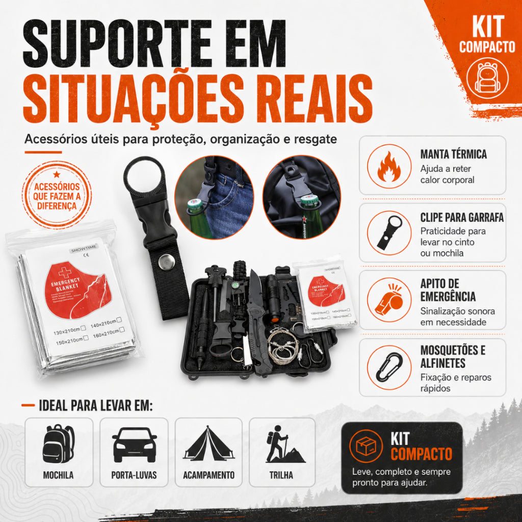Kit Tático Militar 14 em 1